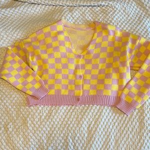 Checkered Cardigan